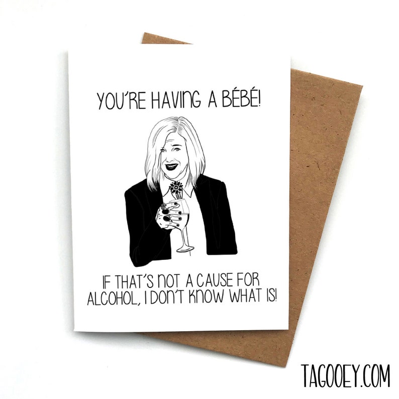 Funny Baby Shower Card Alcohol Cute Baby Shower Card Baby Etsy