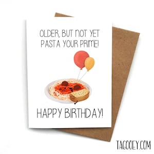 PASTA Geburtstagskarte, Geburtstagsgruß für Ihn, Geburtstagskarte für Freund, Pasta Ihre Premiumkarte, Lustiges Geschenk, Geburtstagsgeschenk Freund