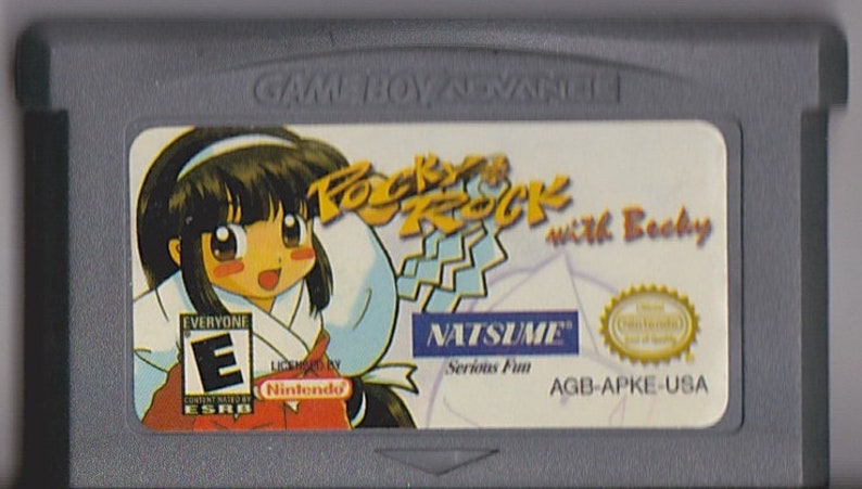 Game GBA Gameboy game Boy Advance Pocky /& Rocky witch Becky Custom