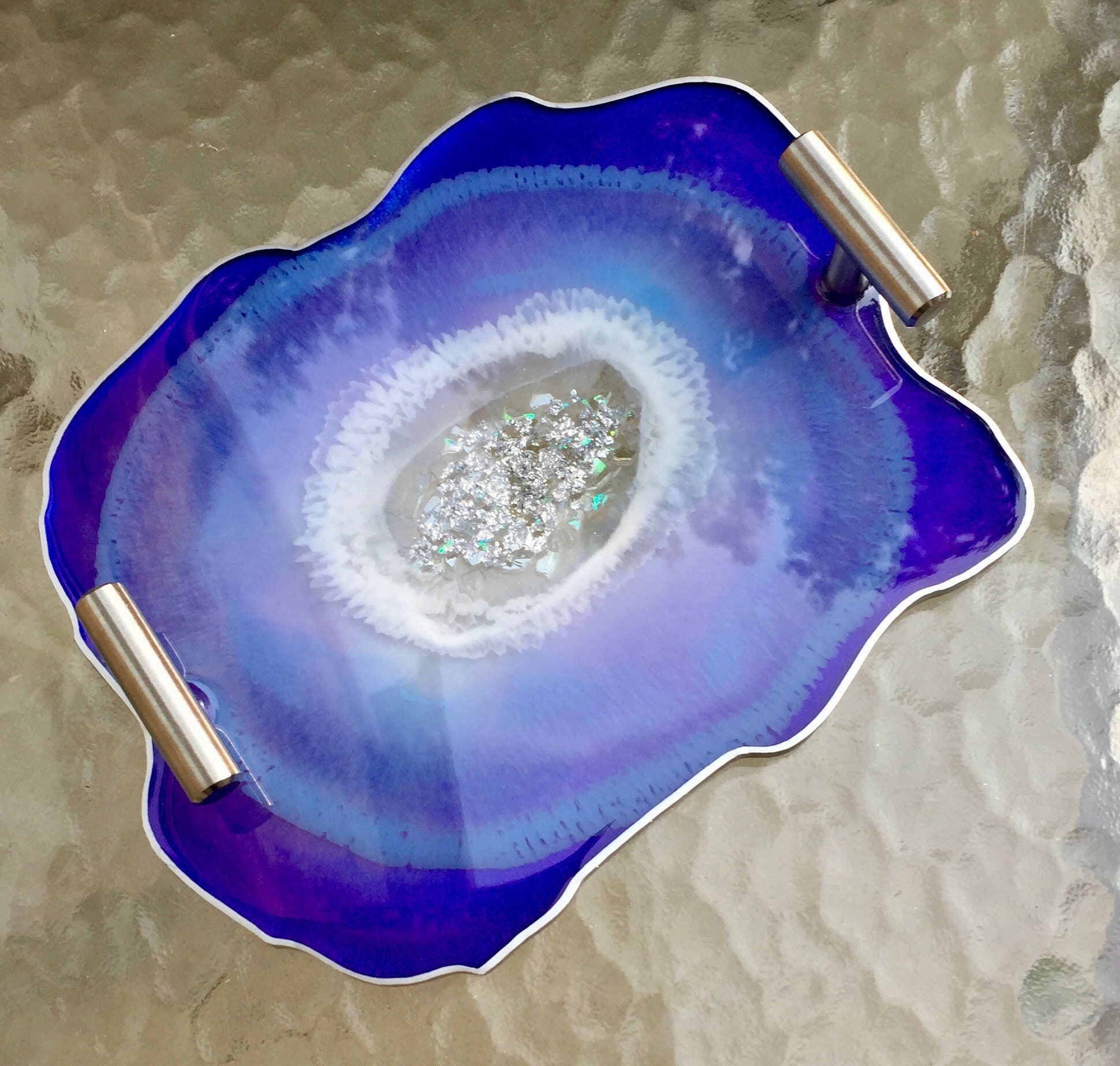 Beauty Tray Vanity Tray Resin Tray Small Resin Tray Geode Etsy UK