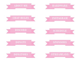 Ouija Board Twitch Panels Clouds Pink Ribbon Profile Banners Info