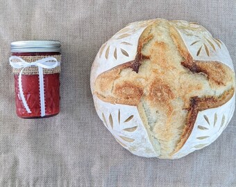 Sourdough Bread with 8 oz Strawberry Jam