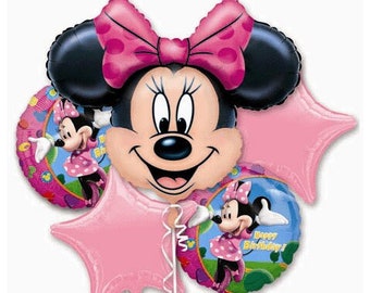 Minnie Mouse Happy Birthday Balloon Bouquet