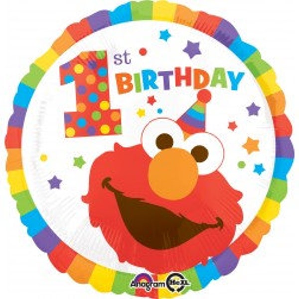 18" Sesame Street Elmo 1st Birthday Balloon