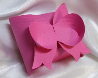 Bow Box SVG Template – No Glue Baby Shower Favor, Gift, Candy Box (Cut File)