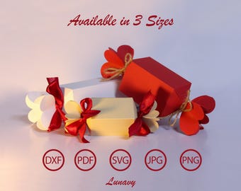 Candy Box SVG Template Bundle | 3 Sizes Favor, Gift, Treat Box (Cut File)