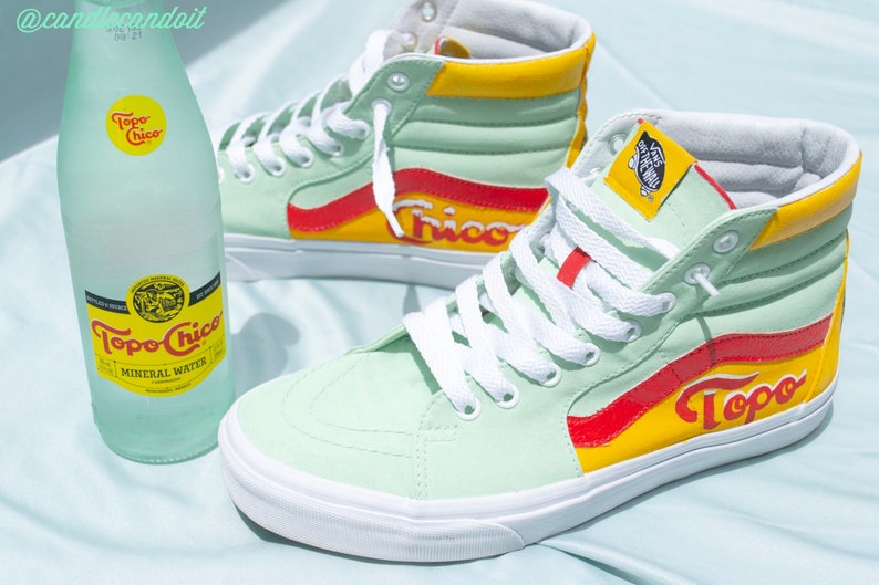 Topo Chico Vans SK8Hi's | Etsy