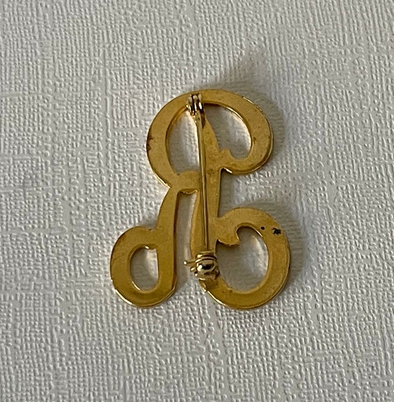 Vintage letter R brooch, letter r pin, letter R j… - image 6