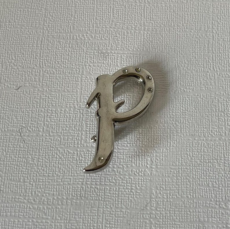 Vintage Letter P Brooch, Silver Letter P Pin, Letter P Jewelry ...