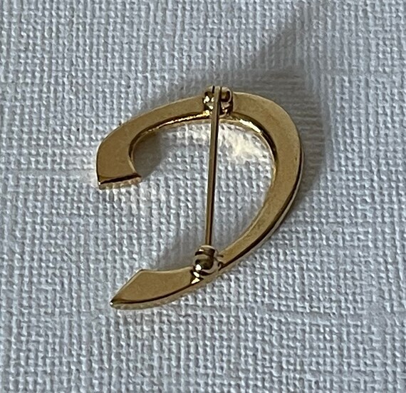 Vintage Letter C Pin Gold Letter C Brooch Monogram C Brooch