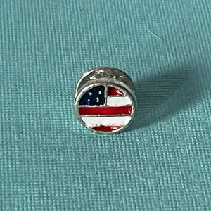 Vintage &quot;new&quot; American flag tie tack, gifts for dad, patriotic tie tack, gifts for men, MAGA, USA tie tack, flag lapel pin, 4th of July pin