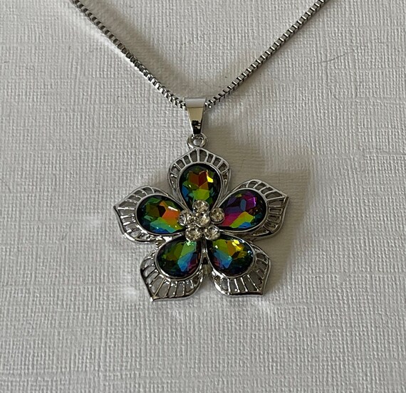 Watermelon heliotrope necklace, flower necklace, … - image 8