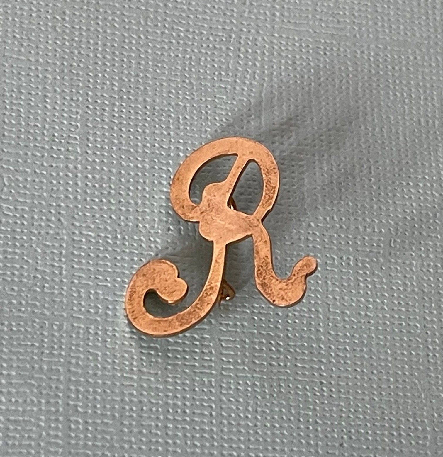 Vintage Letter R Brooch, Letter R Jewelry, Gold Letter R Pin, Moogram R ...