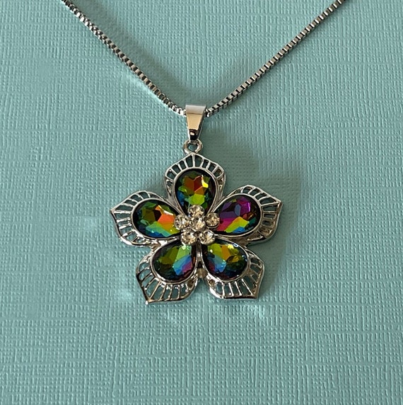 Watermelon heliotrope necklace, flower necklace, … - image 10