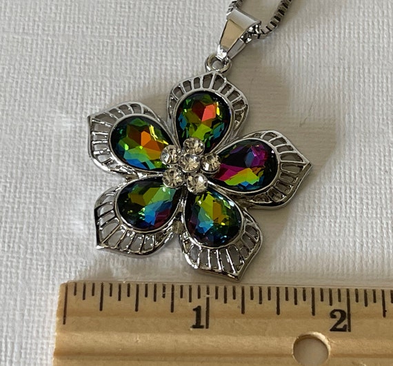 Watermelon heliotrope necklace, flower necklace, … - image 7