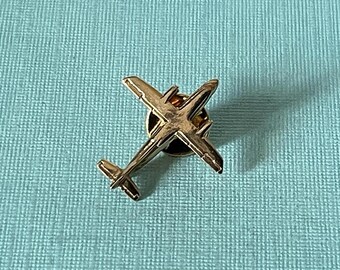 Pin de corbata de avión vintage, pin de solapa de avión, pin de corbata de avión dorado, regalos para pilotos, United, American, Delta, joyería de avión, aerolínea