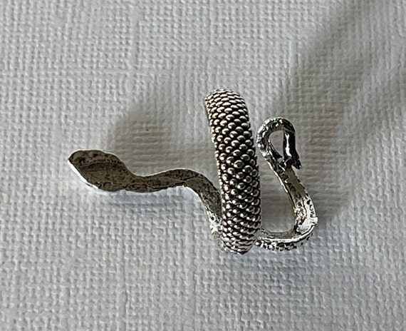 Snake ring, silver snake ring, snake wrap ring, s… - image 6