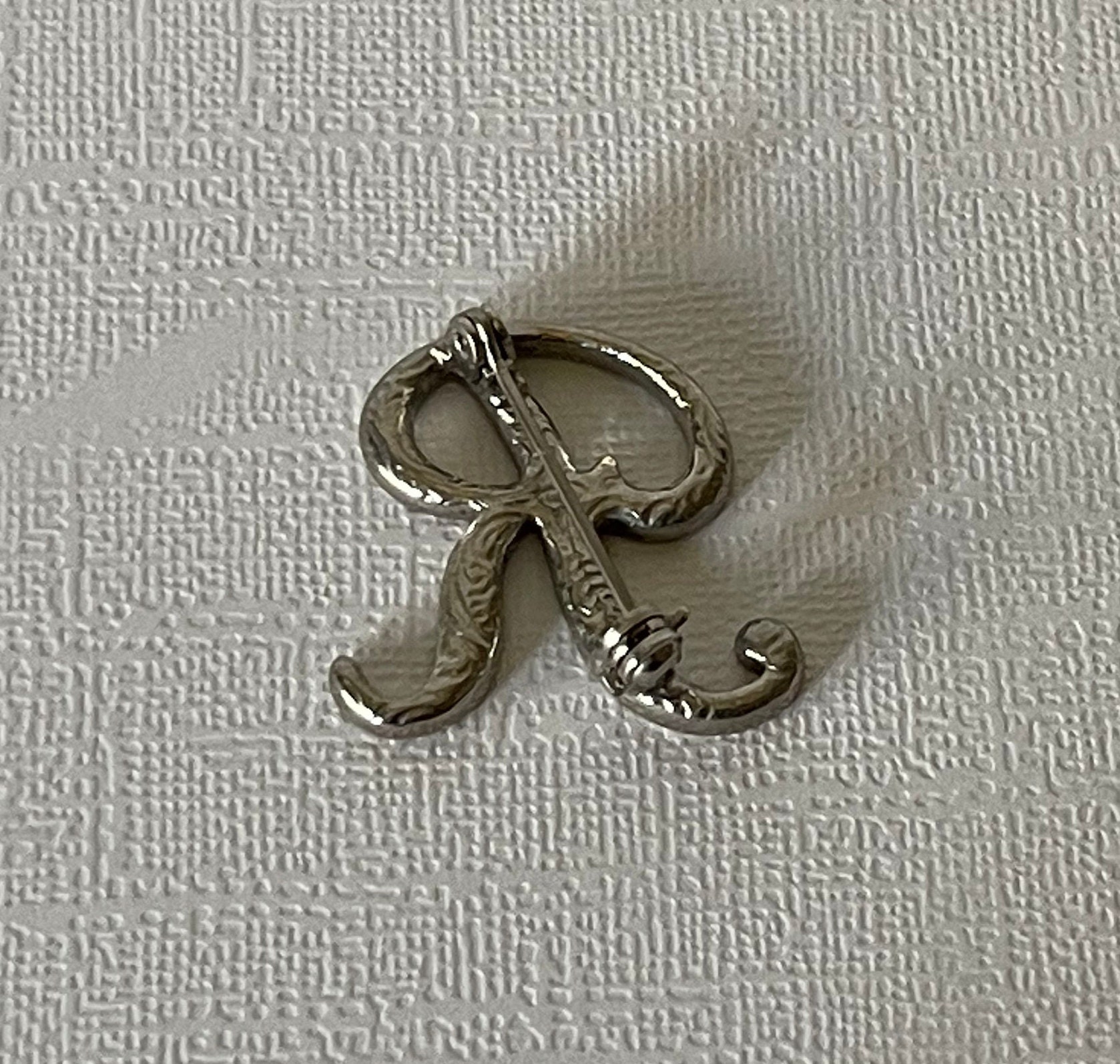 Vintage Letter R Brooch, Rhinestone Letter R Pin, Letter R Jewelry ...