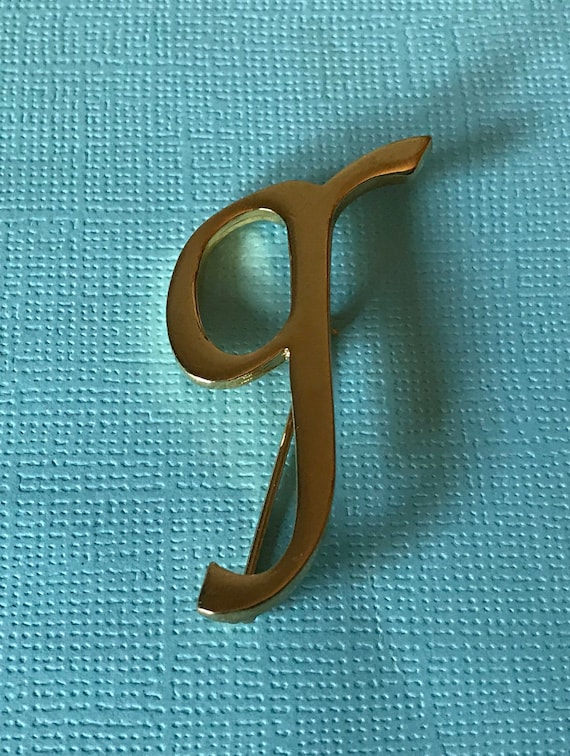 Vintage Letter G brooch, brooch, monogram g brooch