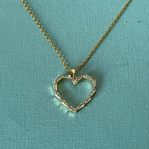 Heart necklace, rhinestone heart necklace, Valentine&#39;s heart necklace, 20&quot; necklace, gifts for her, rhinestone heart pendant, heart jewelry