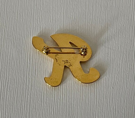 Vintage letter K brooch, Letter K, Monogram K brooch,… - Gem