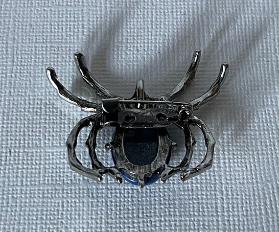 Lapis lazuli spider brooch, spider jewelry, blue … - image 5