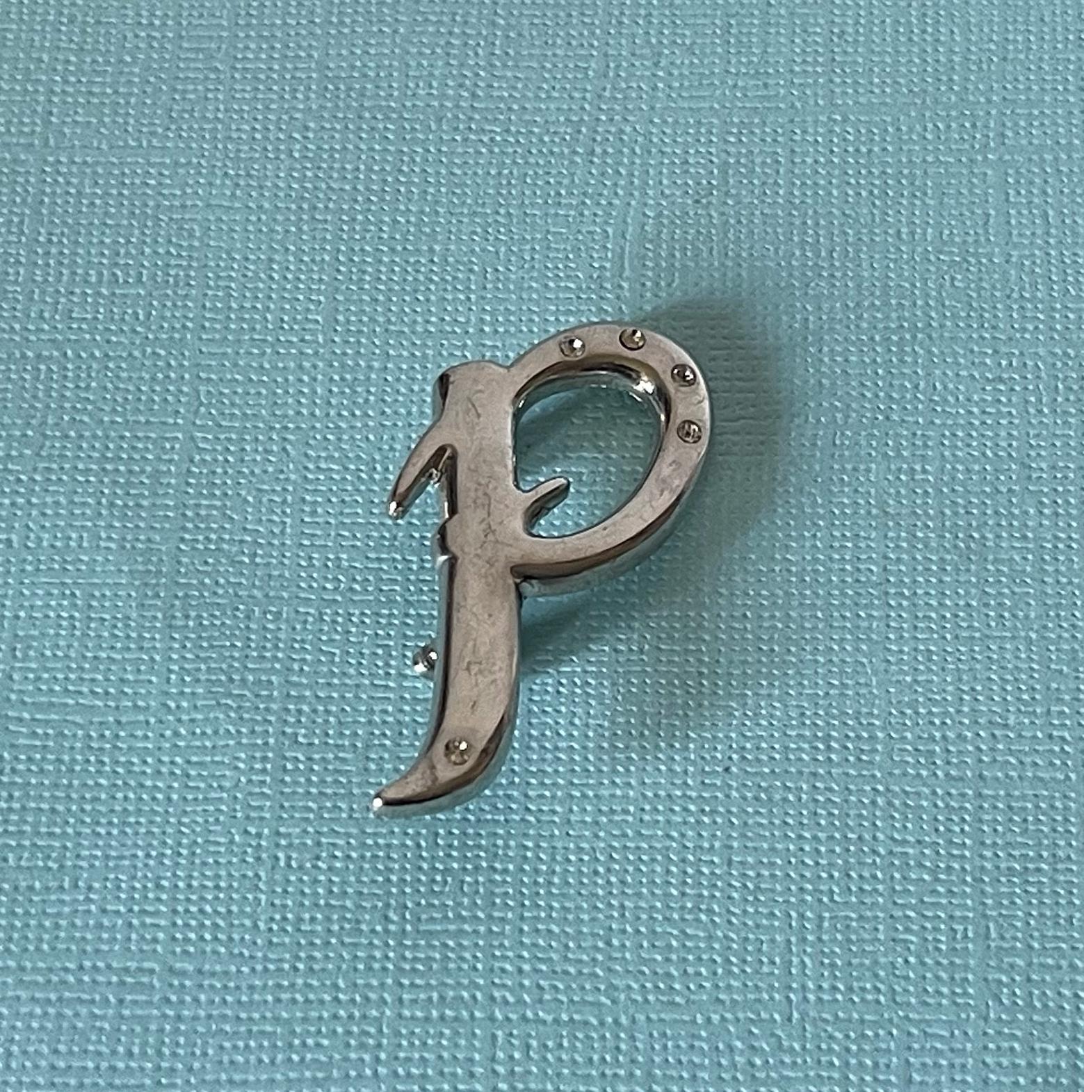 Vintage Letter P Brooch, Silver Letter P Pin, Letter P Jewelry ...