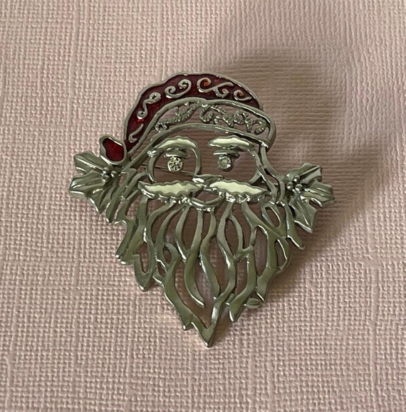 Vintage Santa Clause brooch, ,Santa pin, Christma… - image 2
