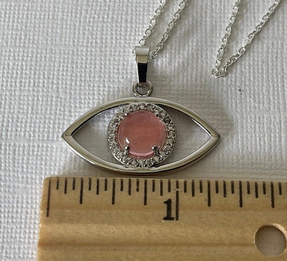 Evil eye necklace, cherry quartz evil eye necklac… - image 9