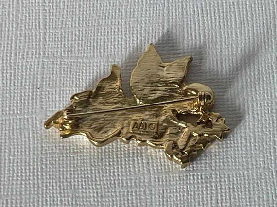 Vintage angel brooch, glittery angel pin, Christm… - image 6