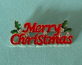 Merry Christmas brooch, Christmas jewelry, holiday pin, holiday jewelry, Merry Christmas, Make Christmas great again, Christmas brooch xmas