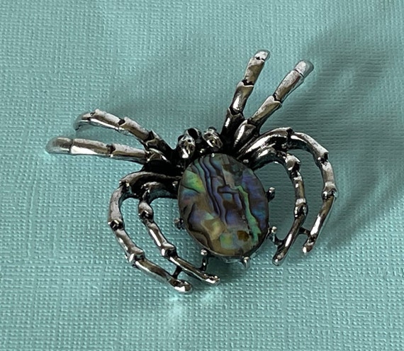 Abalone spider brooch, spider pendant, spider jew… - image 7