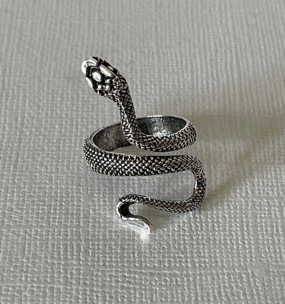 Snake ring, silver snake ring, statement ring, sn… - image 3