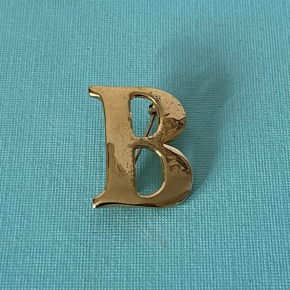 Vintage letter B brooch, initial b brooch, monogr… - image 4