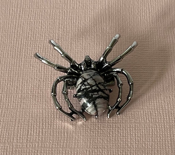 Rhodochrosite Spider Brooch Tarantula Pin Spider Je Gem