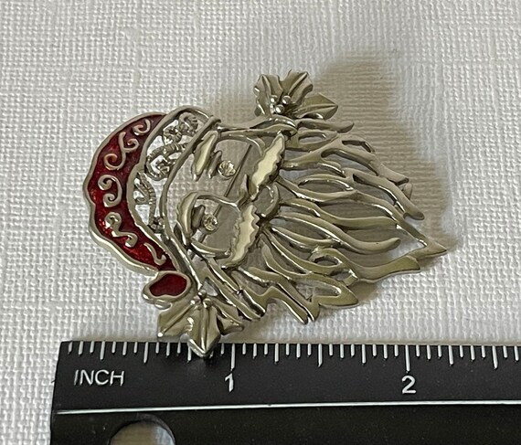 Vintage Santa Clause brooch, ,Santa pin, Christma… - image 4