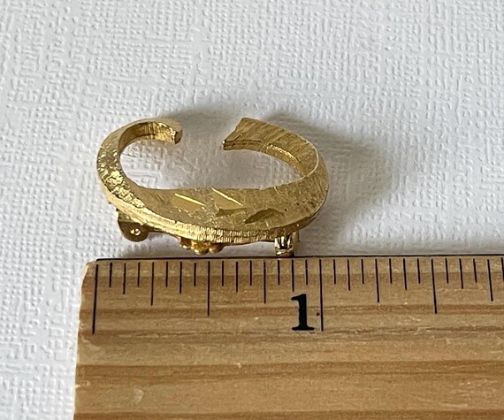Vintage Letter C brooch, brooch, singed Mamselle C brooch, monogram C brooch, gold Letter c pin letters brooch Letter C pin Letter C jewelry View 5