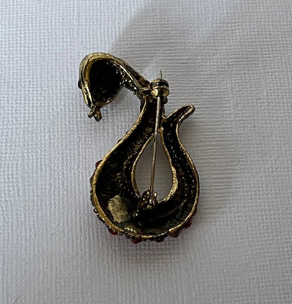 Rhinestone snake pin, snake jewelry, red snake pi… - image 6