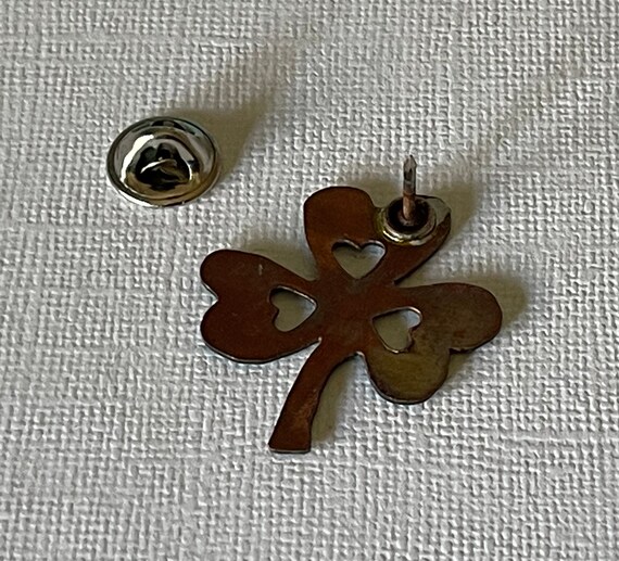 Vintage shamrock brooch, vintage clover brooch, S… - image 7