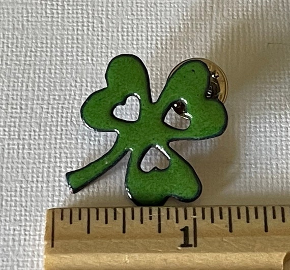 Vintage shamrock brooch, vintage clover brooch, S… - image 8