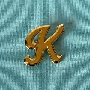 Vintage letter K brooch, monogram jewelry, gold letter K pin, letter K jewelry, monogram K brooch, letter K vintage, initial k brooch, k pin