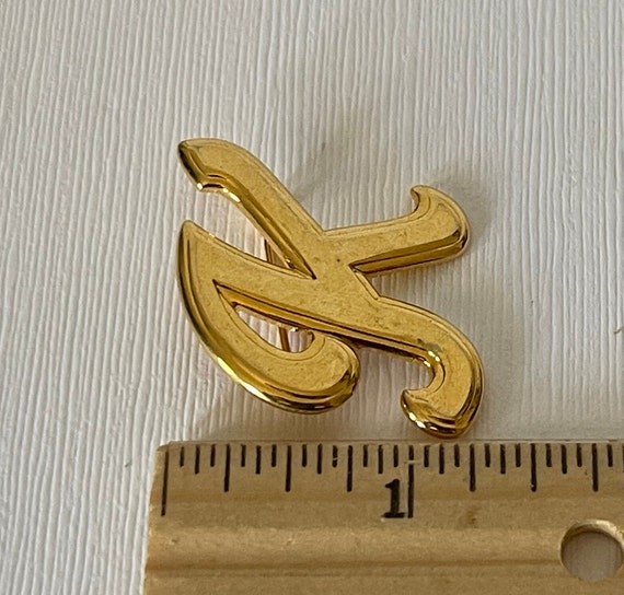 Vintage letter K brooch, Letter K, Monogram K brooch,… - Gem