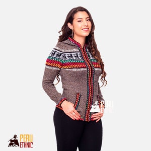 Women&#39;s alpaca wool jacket, hoodie sweater with alpaca design, Gif for her, Pullover zipper sweater alpaca, Gift sweatshirt