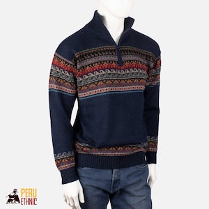 Alpaca cardigan sweater for men, alpaca wool high neck zip cardigan sweater,men&#39;s wool sweater ,stylish handmade alpaca sweater for men