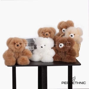 Alpaca teddy bears, 100% alpaca fur teddy bear, very soft fluffy bear toy, stuffed alpaca toy, alpaca fur toy, alpaca gifts