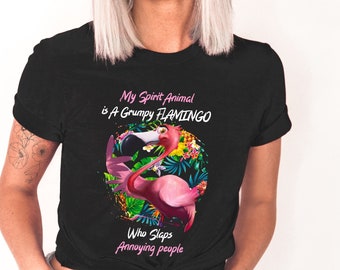 Flamingo shirt, Grumpy Flamingo shirt, Funny Flamingo shirt, Flamingo gifts for women, Funny women shirt, Funny graphic tees for women