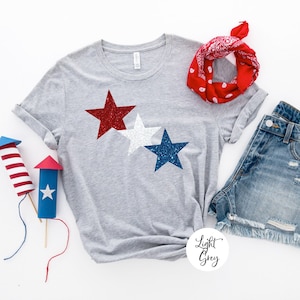 Labor Day women&#39;s shirt, Star glitter shirt, Glitter 4th of July shirt, Fourth shirt, Patriotic shirt, 4th of July tee