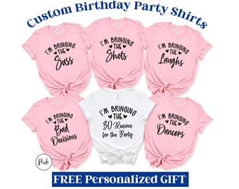 Funny 30th Birthday Party Group Shirts, 30th Birthday gift for women, 30th Birthday trip shirts, Free personalized gift with every set order