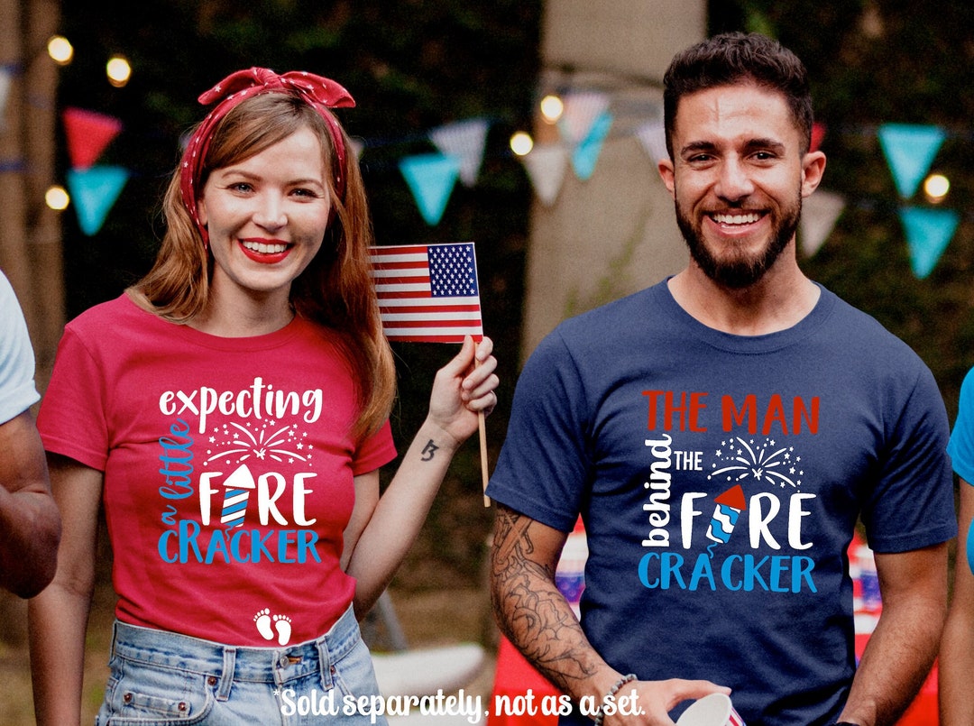 4th of July Pregnancy Announcement Couples Shirts ©, Independence Day ...