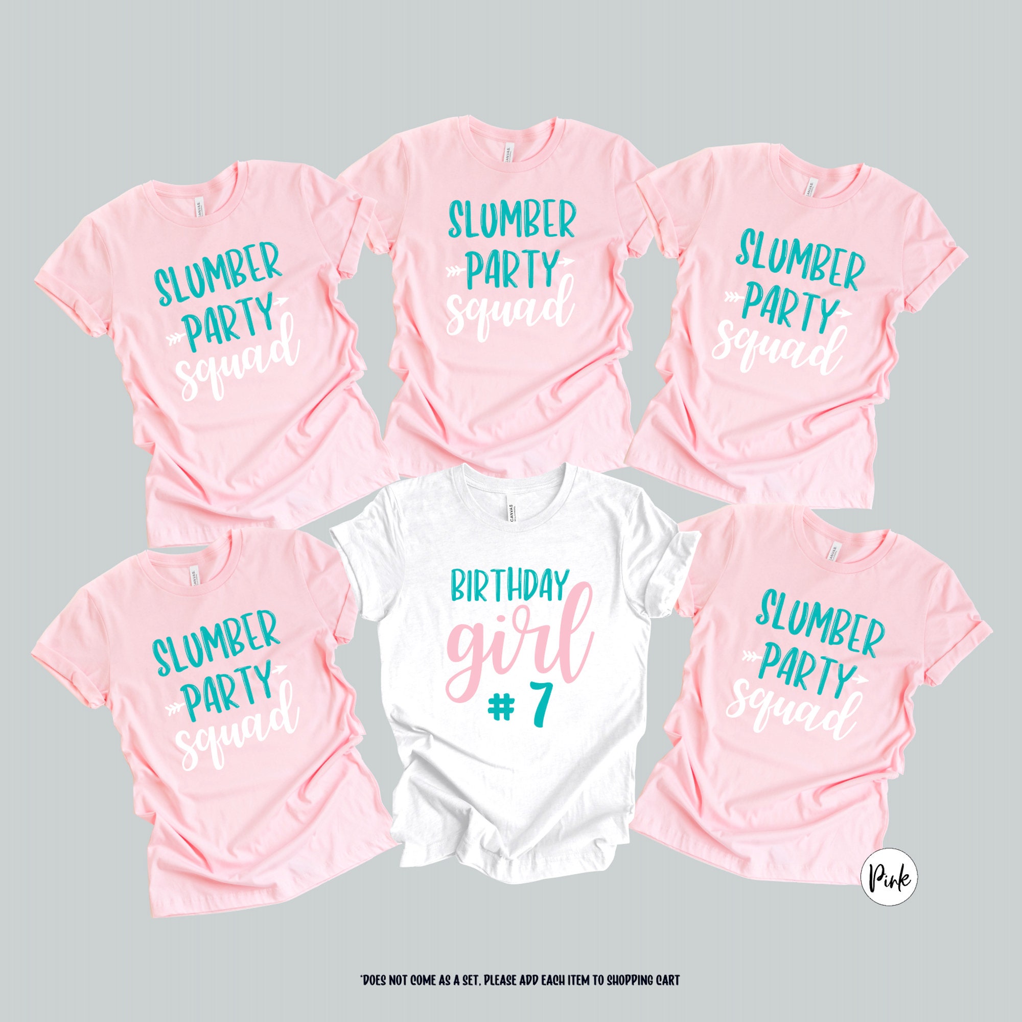 Ladies Girl Teddy Bear Sleepover Squad Birthday - Slumber Party - Sticker